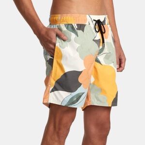 RVCA Perry Elastic 17" boardshorts with multi-floral adobe print size XXL